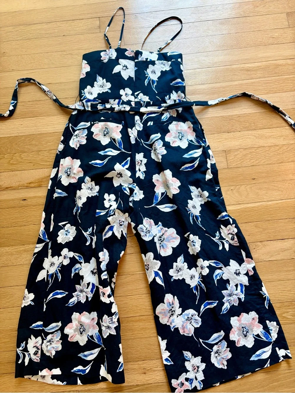 Banana Republic Linen Blend Floral Wide Leg Jumpsuit | Size 2